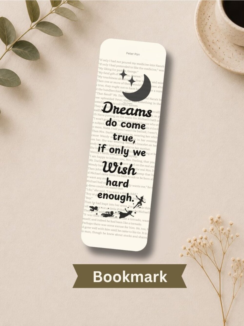 Peter Pan Book Page Bookmark
